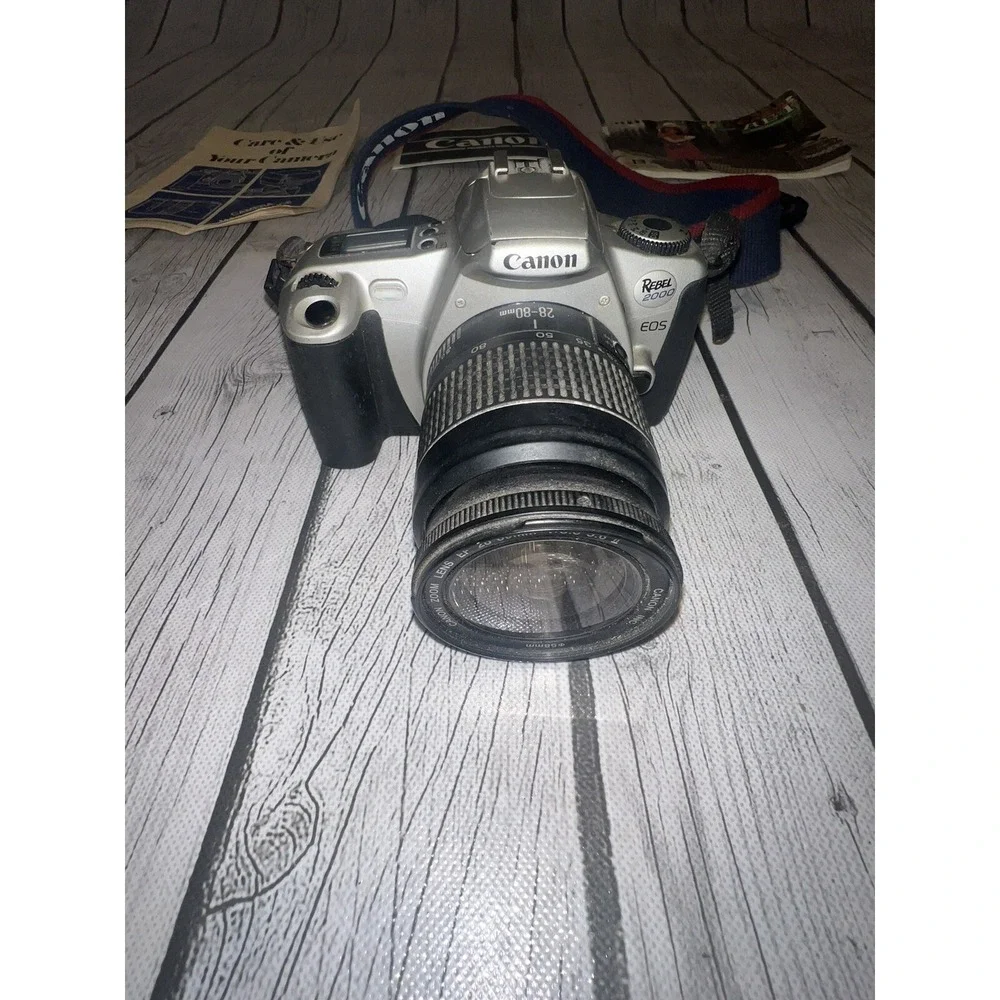 Canon Rebel 2000 EOS Camera  28-80mm & 80-205mm Les Included With Manuals